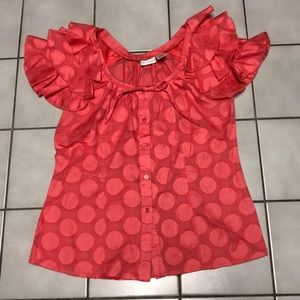 Harve Benard ruffle sleeve top